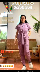 SD EasyWear Scrubs (Cotton Mild Stretch) Chinese Collar (SIZE CHART ON PHOTOS)