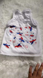 6PCS/12PCS BABY BOY ASSORTED PRINT SANDO WHITE 0-12months for Newborn baby boy comfy clothes assorted designs/SOFT FABRIC AND COMFORTABLE TO WEAR MOTHER CHOICE