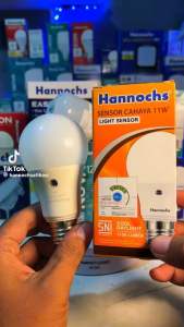 Lampu Led Sensor Cahaya Hannochs 9Watt Cahaya Putih Murah MJ Elektric