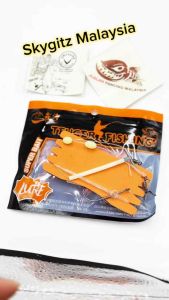 SKYGITZ MALAYSIA PERAMBUT LIVE SHRIMP HOOK with Spring dan Getah Mata kail udang hidup target Siakap - SIAP IKAT