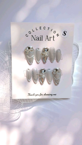 Móng tay thiết kế Nail box mắt mèo bạc mã số AB10