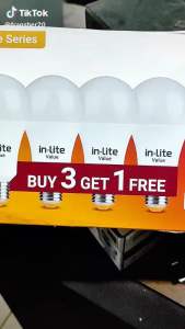 Lampu In Lite Led Paket Inlite Value INB 010 15w Led Pack Beli 3 Gratis 1 MJ Elektric Warna Putih