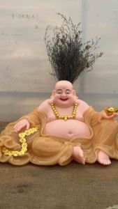 [HCM]Tượng Phật Di Lặc bao tiền cao 24cmx44cm Đá | Tượng Phật Hoa Tiên