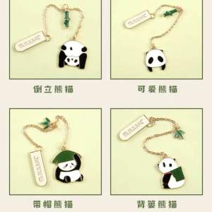 Cute Creative Animal Cartoon Panda Book Clip Metal Pendant Bookmark | Office School Stationery