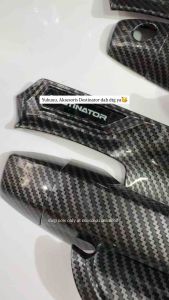 Cover Handle Outer Tutup tangki bensin Mitsubishi destinator Hitam Carbon