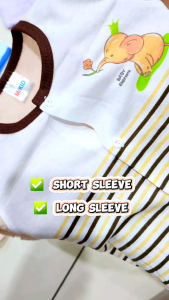 1Set 3Pasang Baby ( 5-12bulan) Sleepsuit Pajamas Lenggan Panjang Dan Pendek.