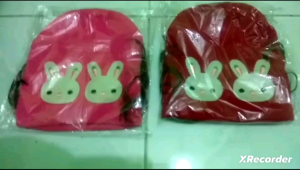 T.I - Topi Kupluk Rambut Palsu Anak Perempuan Wig White Bunny Beanie Hat Import