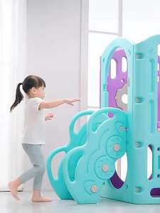 JOYEASE Kindergarten Indoor Outdoor Playground Tunnel House With Double Slide & Bridge Gelongsor Terowong Kanak