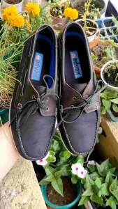 Base Advan Shoes Mens Genuine Leather Boat Shoes Topsiders Matte Finish Black Brown