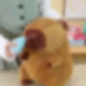 Capybara Plush Toy with Automatic Retractable Snot Ball Birthday Party Gift For Kids