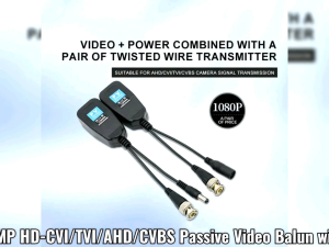 8MP HD-CVI/TVI/AHD/CVBS Passive Video Balun with Power Connector and RJ45 UTP CAT5/CAT5e/CAT6