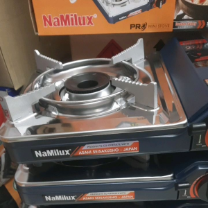 Thanh hương Q6. Bếp gas mini Namilux inox 2021PS van an toàn 2 cấp chống nổ không kén lon gas.