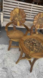 KERUSI KAYU JATI COIN /KERUSI KYU JATI 1 SEATTER 1 SEATTER DN MEJA