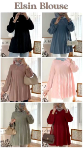 Blouse elsin mocca - plisket zara premium Ld 80 pj 75