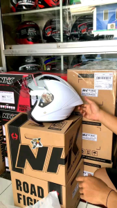 HELM NHK N1 MAX SOLID WHITE N1 max putih - SINGLE VISOR