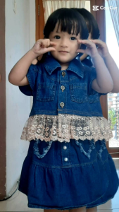 Setelan Jeans / Rompi Vest Tile Jeans / Rok Jeans / Jeans Premium / Baju Anak Perempuan