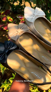 Flatshoes FARASHA Wanita - Sepatu Sandal Balet Wanita Pita Kupu-kupu Sol Karet