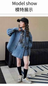 SETELAN ANAK CEWEK OVERSIZE JEANS SET MODIS KEREN NEW FASHION IMPORT