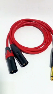 KABEL JEK AUDIO MIXER KE POWER SATU SET JACK XLR MALE TO AKAI 6.5MM MONO PIN GOLD KUALITAS BAGUS