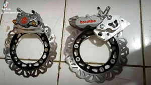 (paket hemat) Paket Kaliper Big Pot Big Logo Depan Belakang Nmax Caliper + Piringan Disc Cakram Set + Breket kaliper dan Baut