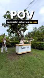 Meja Jualan Lipat Booth Portable Model Koper Free Payung