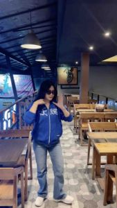 Jaket Hoodie Boxy Zipper Biru - Sweter Pria Wanita Fleece 280 GSM - Kekinian - Casual Distro Keren