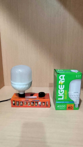 LIGERA SILVER 40W lampu LED Bulb cahaya putih 6500K fiting E27
