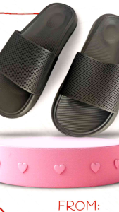 Sandal Slides Trendy Ori Lokal High Quality Karet Anti Licin Pria Wanita - Full Hitam Sendal Slipper