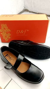 D&f Sepatu Paskibra Tali Hitam Tanpa Hak Sepatu Sekolah Hak Datar Hitam