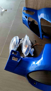 Batok Depan Belakang Karisma X 125 & Cakram Warna Biru