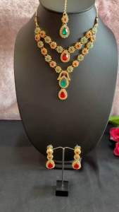 💥เซ็ตเครื่องประดับจากอินเดีย มีแบบให้เลือก สีสันสวยงามสดใส สไตล์อินเดียพร้อมส่ง