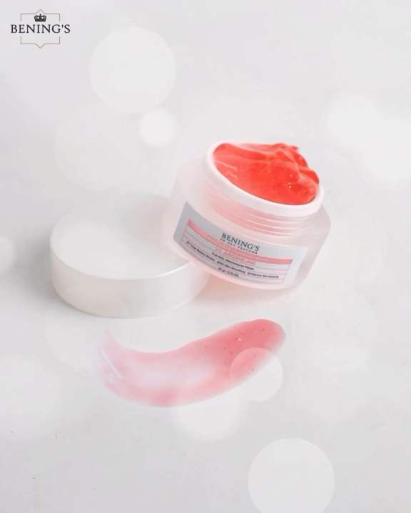 PINK Jelly Sleeping Mask ( Premium Glow Red Jelly ) Benings Clinic by dr. Oky Pratama