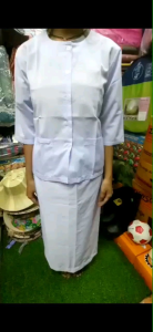 ชุดขาวรัตนาภรณ์ ชุดปฏิบัติธรรม ชุดไปวัด ของแท้100% เสื้อขาว กางเกงขาว