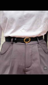 Asymmetric Gold Buckle Gen Z Style for Business Casual and Everyday use
