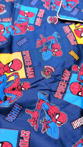 [XXL] ผ้าคอตตอน Cotton ลายสไปเดอร์แมน Spiderman แขนสั้นขาสั้น SS ชุดนอนไซส์ใหญ่พิเศษ ลิขสิทธิ์แท้ประเทศไทย