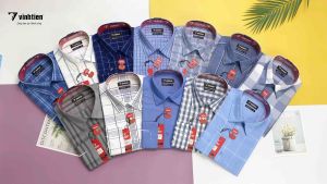 (Freeship Max)[HCM]Áo Sơ Mi Dài Tay Caro Vải Bamboo Form Regular Vĩnh Tiến 475.1