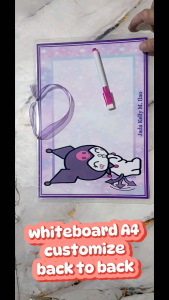 WHITEBOARD A4 LAMINATED WITH DESIGN AND FREE MARKER