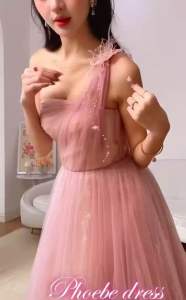 Đầm maxi dạ hội TRIPBLE T DRESS tay ngắn phồng kết cườm công - size S/M/L -MS250Y