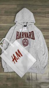 HOODIE  HARVARD VERITAS SABLON MAROON FULL TAG BONUS TAS