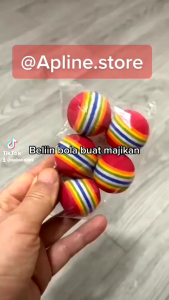 RAINBOW BALL MAINAN BOLA PELANGI KUCING KITTEN ANJING DOG TOYS CAT TOYS