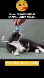 SISIR GROOMING PRESS KUCING ANJING TIMMER TOMBOL SISIR BULU