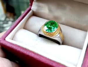 CINCIN BATU AQUAMARINE CATTING MINIMALIS SUPER TOP QUALITY