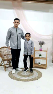 ALWAASI Koko ABU MUDA couple dewasa ayah dan anak lengan panjang pendek (satuan terpisah)