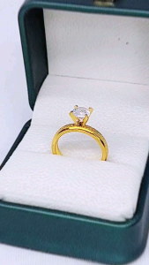 Cincin Titanium Trendy Single Diamond Xpid