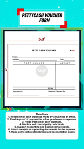 Petty Cash Voucher to record daily small expenses