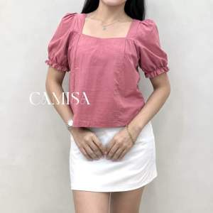 Charlene (M-2XL) Puffed Crop Body Shaping Top