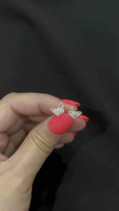 ต่างหูคริสตัลผีเสื้อ เงินแท้ 92.5 🦋 Crystal butterfly Earring 04