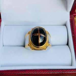 CINCIN BATU TAPAK JALAK GARIS LURUS SUPER MEWAH MINIMALIS