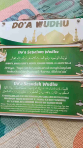 PAJANGAN HIASAN DINDING DEKORASI DINDING WALL DECOR DOA SEBELUM & SESUDAH WUDHU - LEPAS ALAS KAKI Hiasan Dinding Art Cartoon Dekorasi Mdf Warna-Warni - Lazada