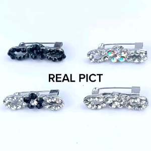 Bros Dagu Korea / Hijab / Krudung / Pashmina / Bros Peniti / Model Angka Delapan Bunga (CM 185)